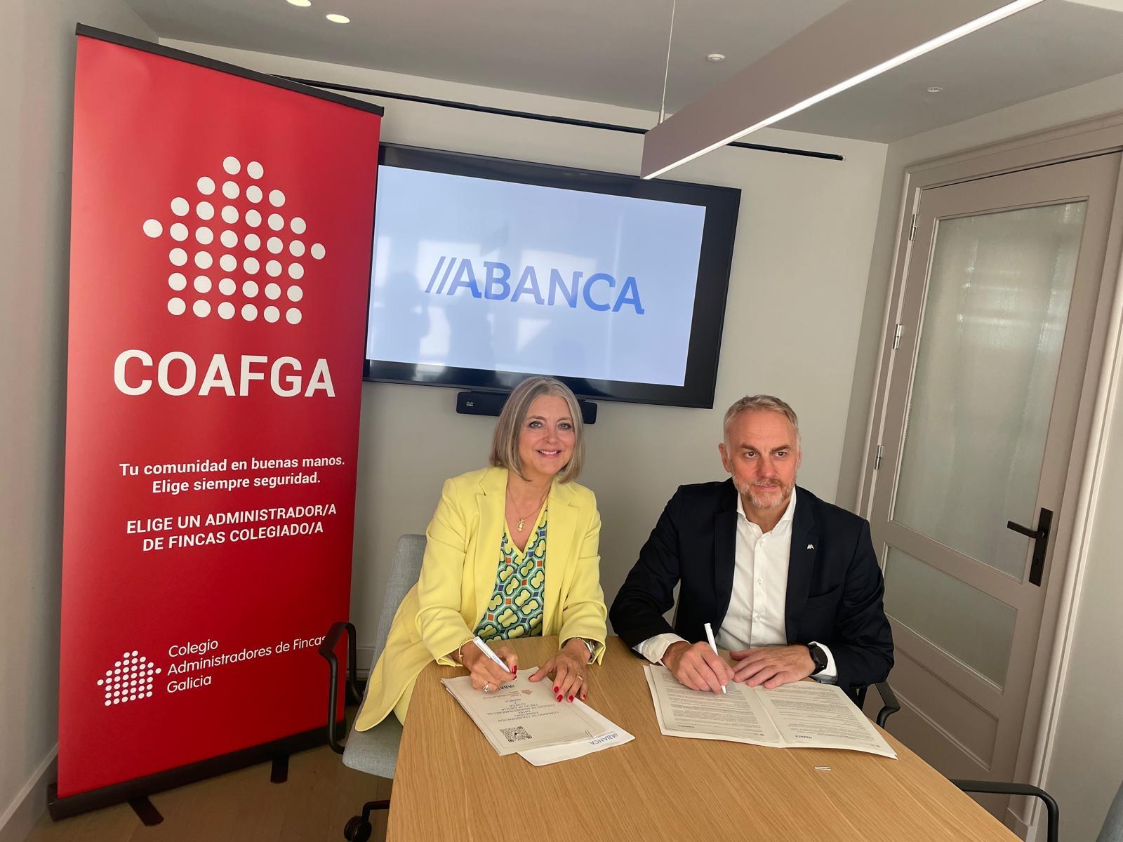 Firma convenio COAFGA y ABANCA